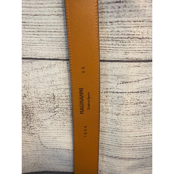 NWOT Magnanni Leather Belt Size 46 - Picture 3 of 3
